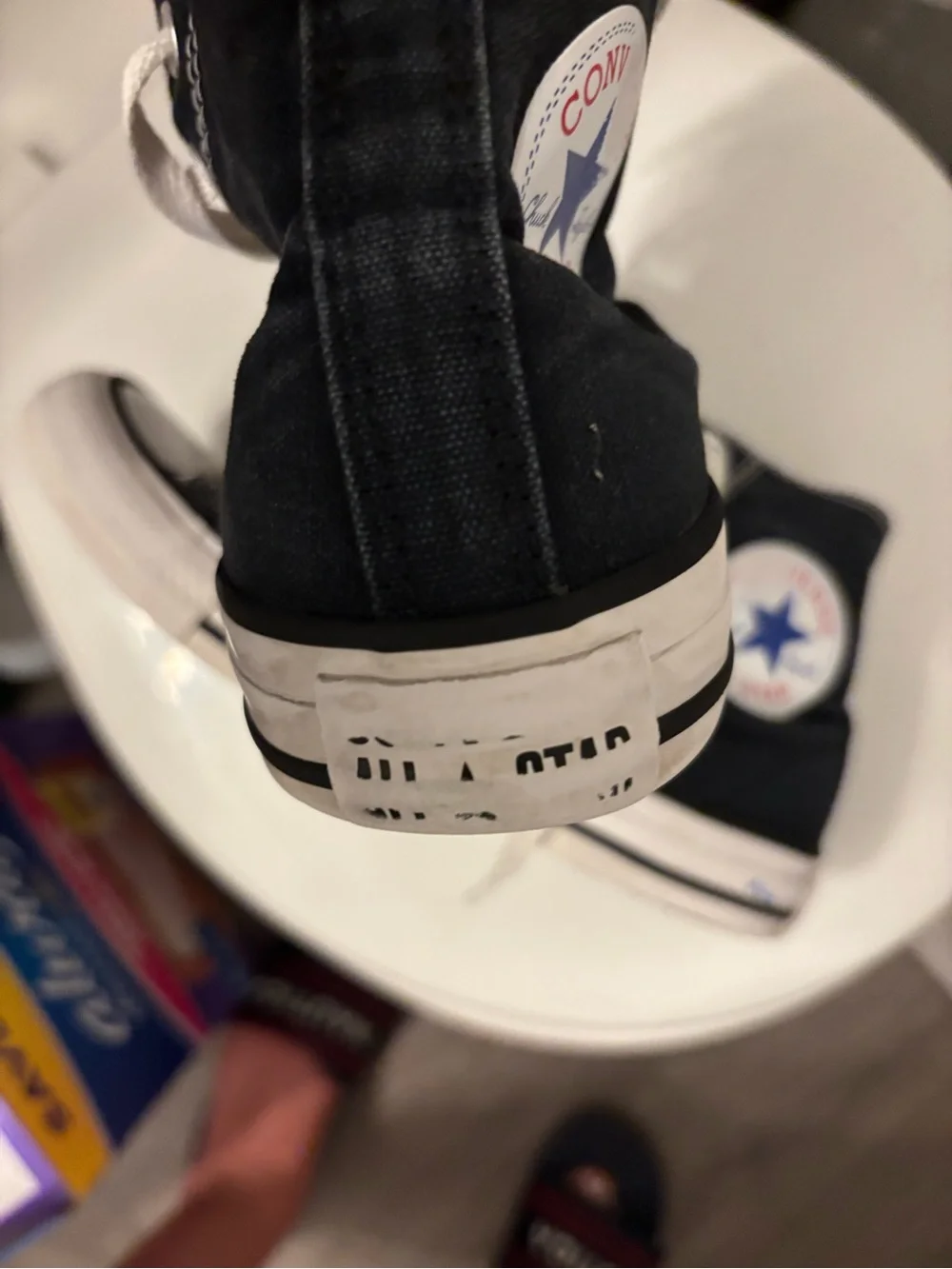 Converse Kids Black and White High-Top Canvas Sneakers